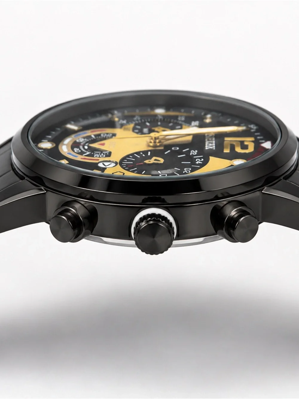 Black and Gold Men’s Chronograph Watch